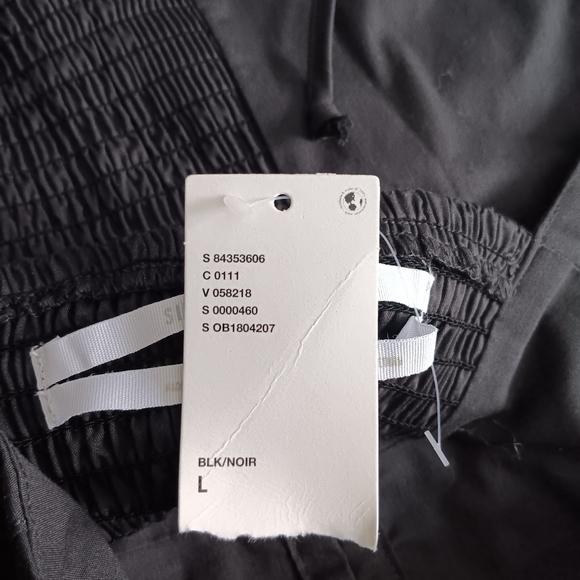 Silence + Noise Hook & Eye Corset Detail Cropped Blouse Black L - Picture 8 of 9